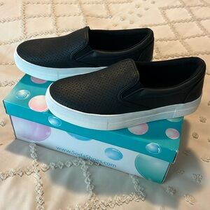 NWT - 2 Pairs of Black Slip On Sneakers